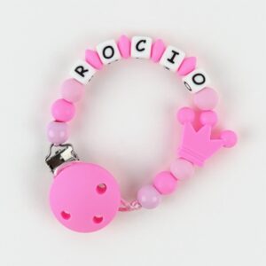 Cadena de silicona corona rosa personalizada