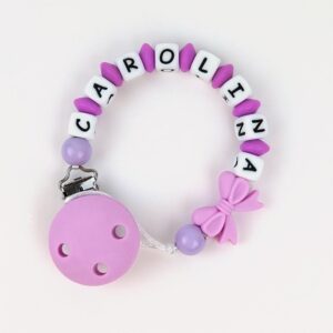 Cadena de silicona lazo lila personalizada