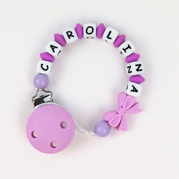 Cadena de silicona lazo lila personalizada