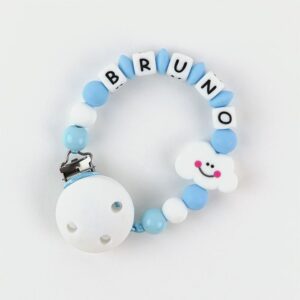 Cadena de silicona nube azul personalizada