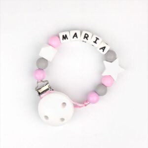 Cadena de silicona baby rosa personalizada