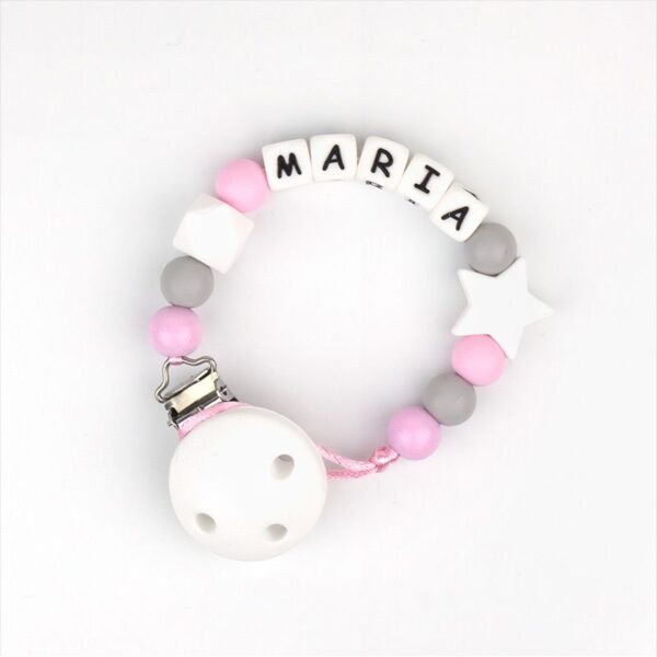 Cadena de silicona baby rosa personalizada