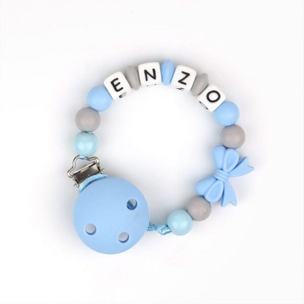 Cadena de silicona lazo azul personalizada