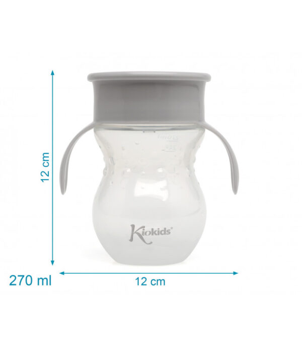 Taza de aprendizaje Step 3 con asas gris - Imagen 3