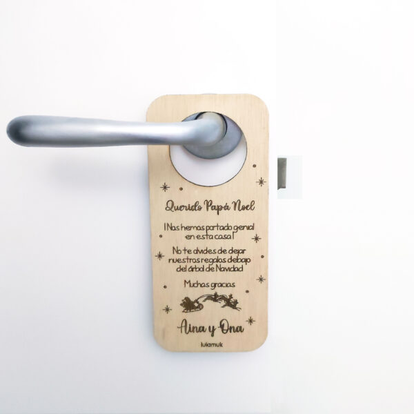 Colgador puerta personalizado Papá Noel
