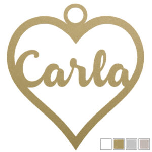 Corazón de madera personalizado