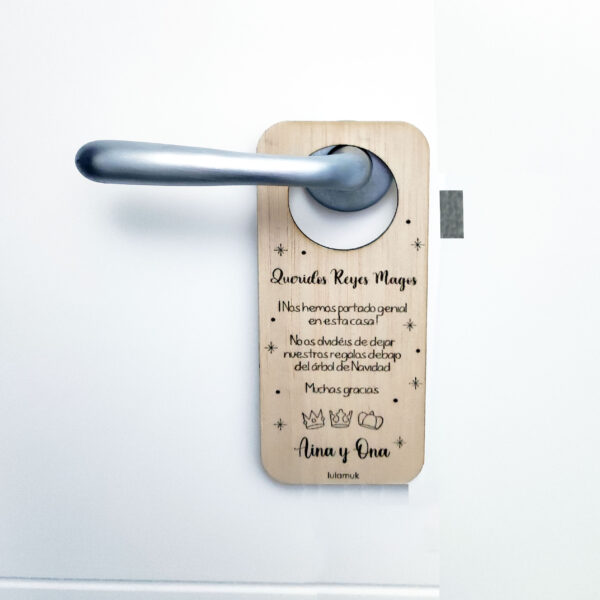 Colgador puerta personalizado Reyes Magos