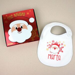 Babero Navidad Papá Noel personalizado