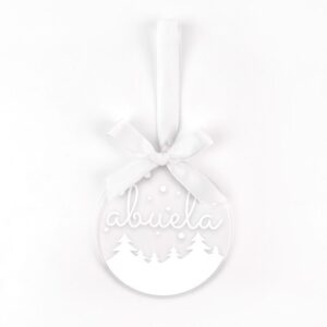 Bola Navidad metacrilato blanca personalizada diseño a elegir