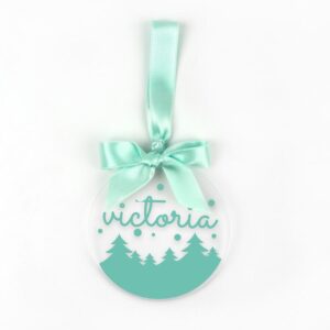 Bola Navidad metacrilato menta personalizada diseño a elegir