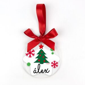 Bola Navidad metacrilato árbol personalizada