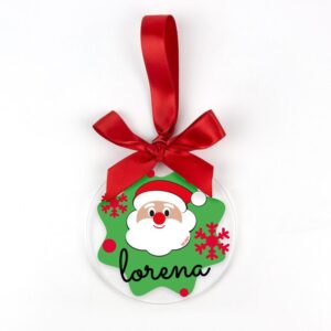 Bola Navidad metacrilato Papá Noel personalizada
