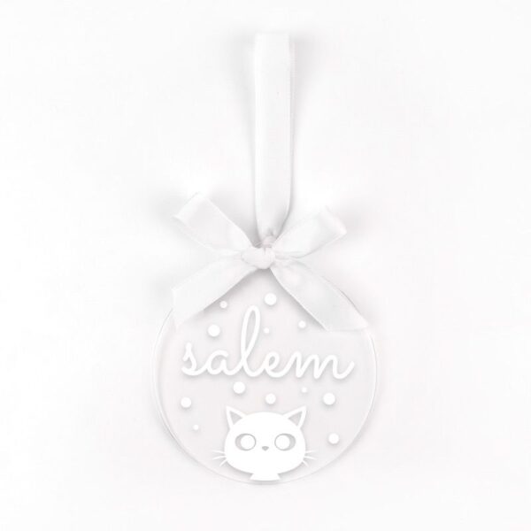 Bola Navidad metacrilato personalizada gato color a elegir - Imagen 2