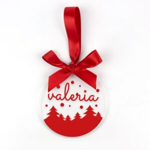 Bola Navidad metacrilato roja personalizada diseño a elegir