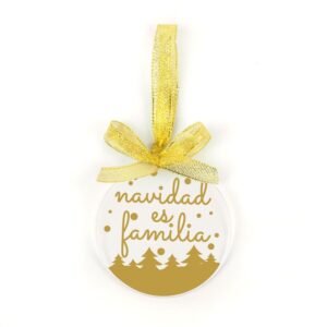 Bola Navidad metacrilato Navidad es familia color a elegir