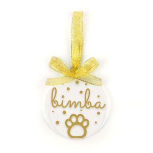 Bola Navidad metacrilato personalizada huella color a elegir
