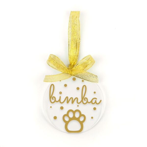 Bola Navidad metacrilato personalizada huella color a elegir