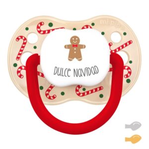 Chupete dulce Navidad beige bastones