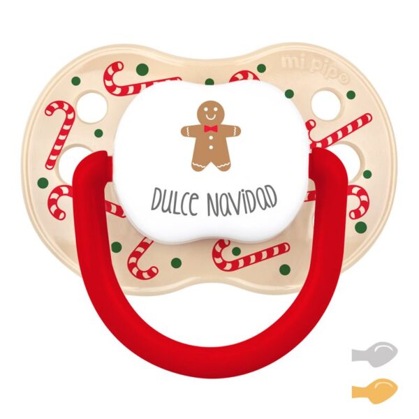 Chupete dulce Navidad beige bastones
