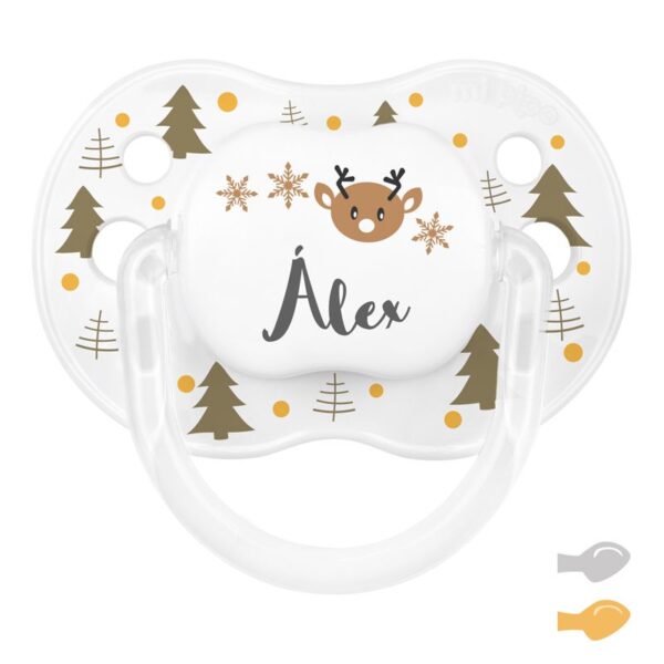 Chupete Navidad reno árboles personalizado