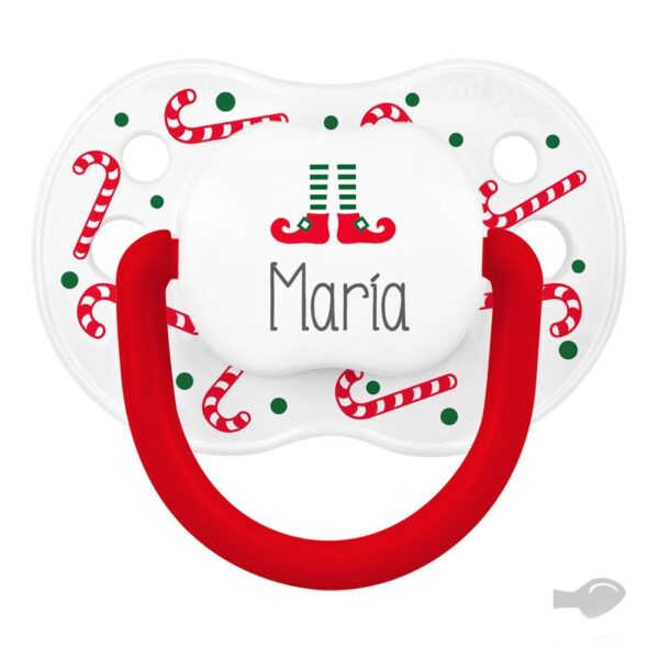 Chupete Navidad zapatos elfo personalizado