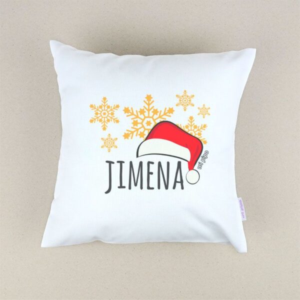 Cojín navideño personalizado gorro Navidad