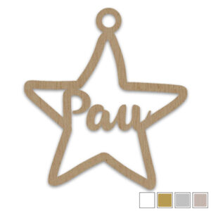 Estrella de madera personalizada