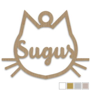 Silueta gato de madera personalizada