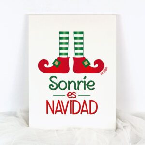 Lienzo sonríe que es Navidad