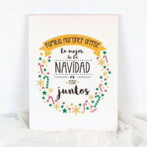 Lienzo personalizado Navidad familia