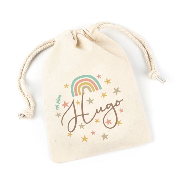 Cumplemeses bebé arcoiris personalizado - Imagen 2