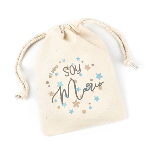 Cumplemeses bebé estrellas azul personalizado - Imagen 2