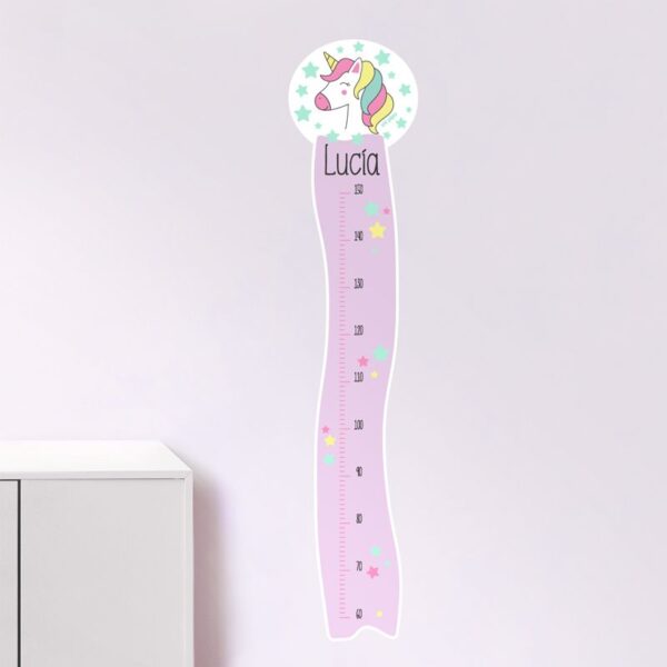 Vinilo decorativo medidor unicornio