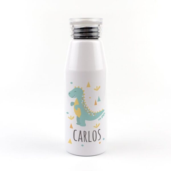 Botella aluminio dinosaurio