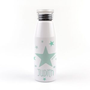 Botella aluminio estrella verde
