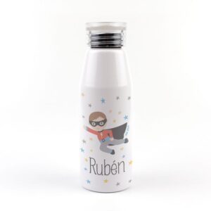 Botella aluminio superhéroe