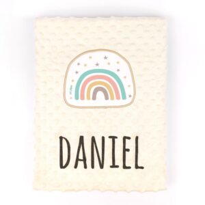 Manta aplique arcoiris personalizada