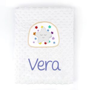 Manta aplique estrella sonrisa personalizada