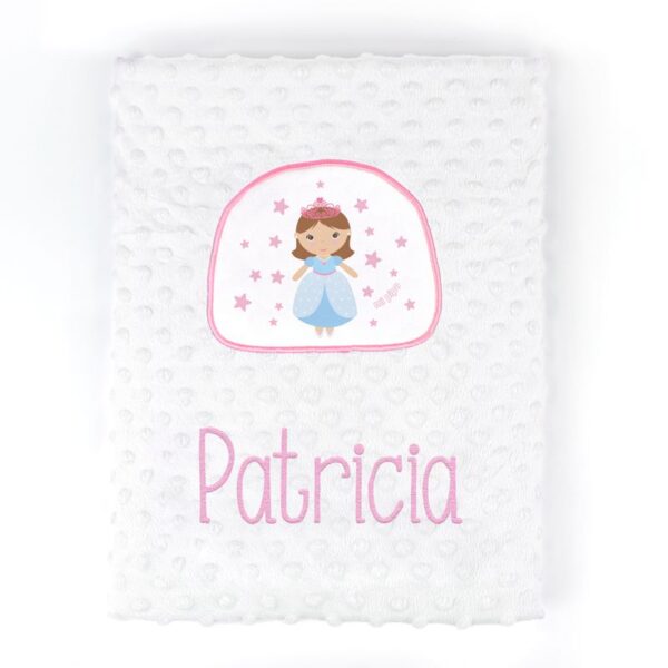 Manta aplique princesa personalizada