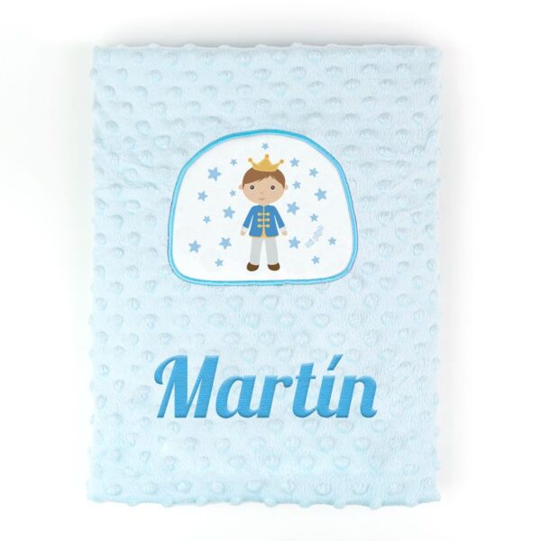 Manta aplique príncipe personalizada