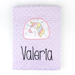 Manta aplique unicornio personalizada