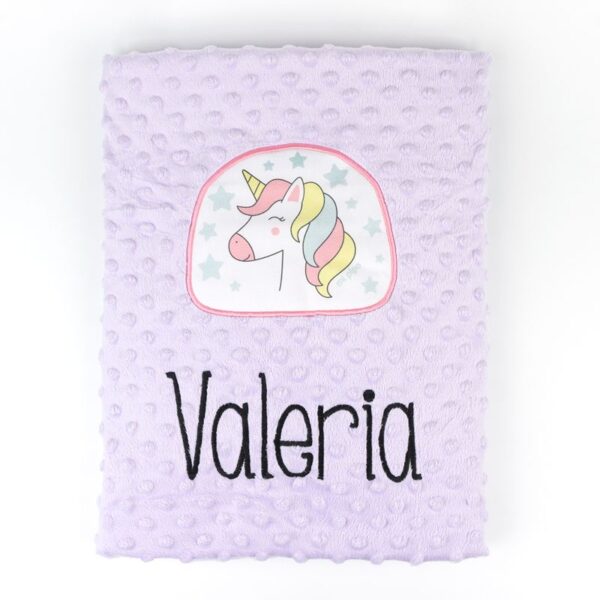 Manta aplique unicornio personalizada