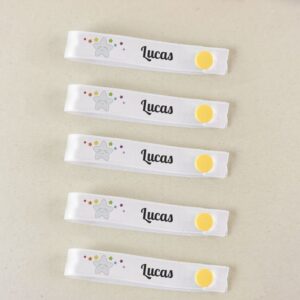 Pack 5 cintas para colgar ropa personalizadas estrella sonrisa