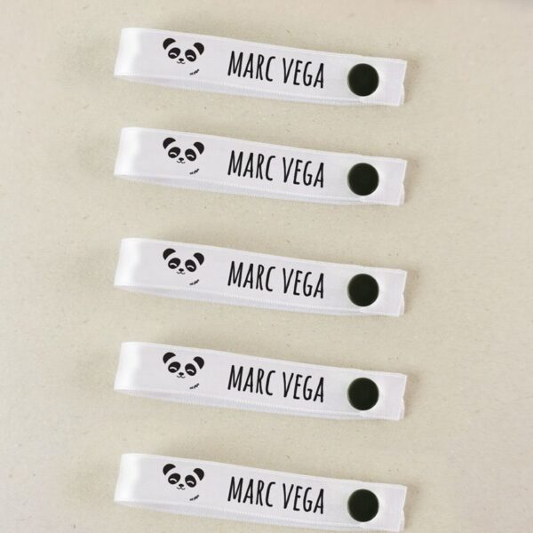 Pack 5 cintas para colgar ropa personalizadas panda