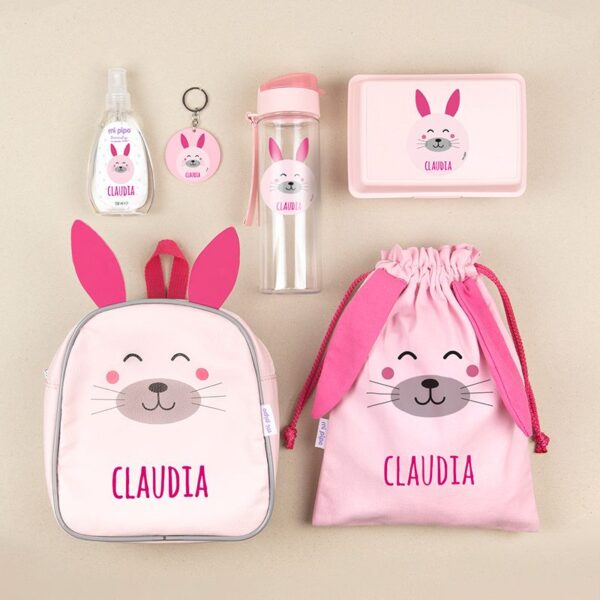 Pack cole zoo conejito rosa personalizado