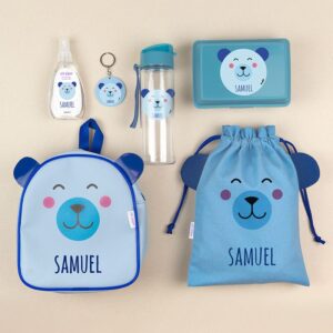 Pack cole zoo oso azul personalizado