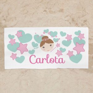 Toalla de baño hada personalizada
