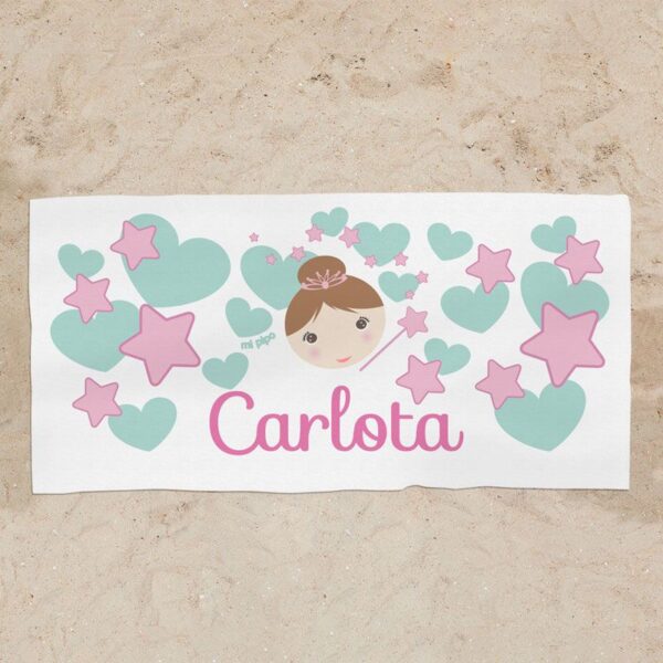 Toalla de baño hada personalizada