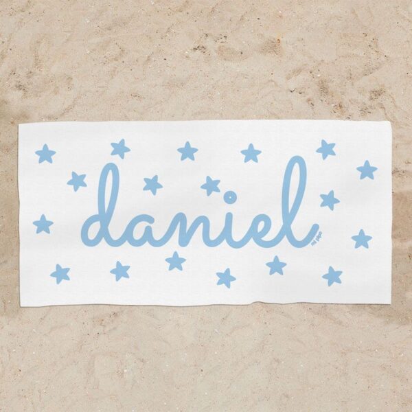 Toalla de baño gris personalizada dibujo a alegir - Imagen 4