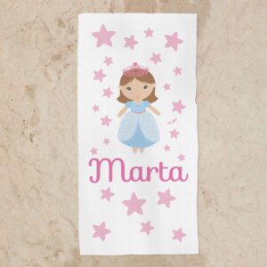 Toalla de baño princesa personalizada